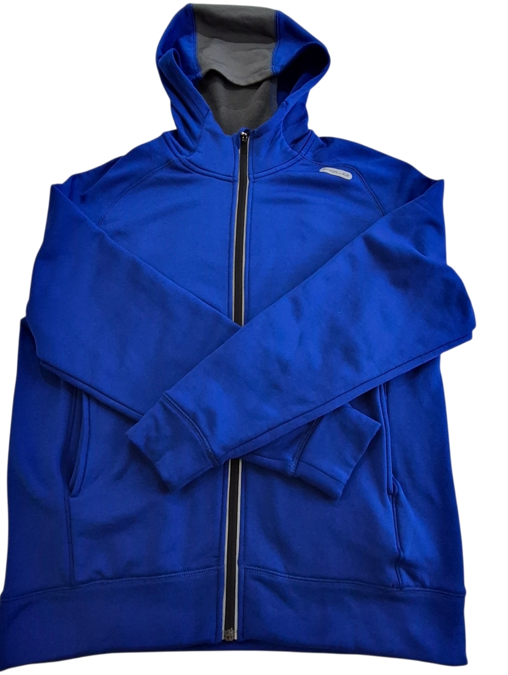 Polo Ralph Lauren Boys XL 18-20 Full Zip Soft Shell Hoodie Blue Fits Adult Small